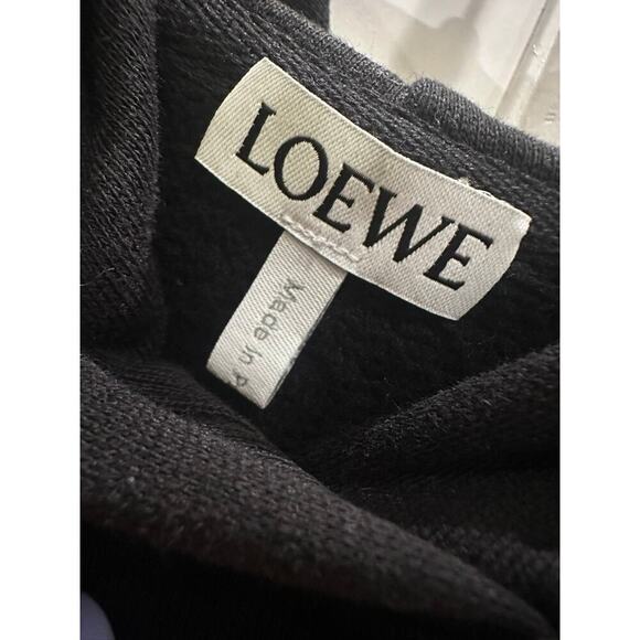 Loewe -  Cropped Hoodie, Black- Size XS - Picture 2 of 8